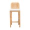 Baxton Studio Zariah Modern Bohemian Natural Brown Rattan and Mahogany Wood Bar Stool 233-13172-ZORO - alternate 2